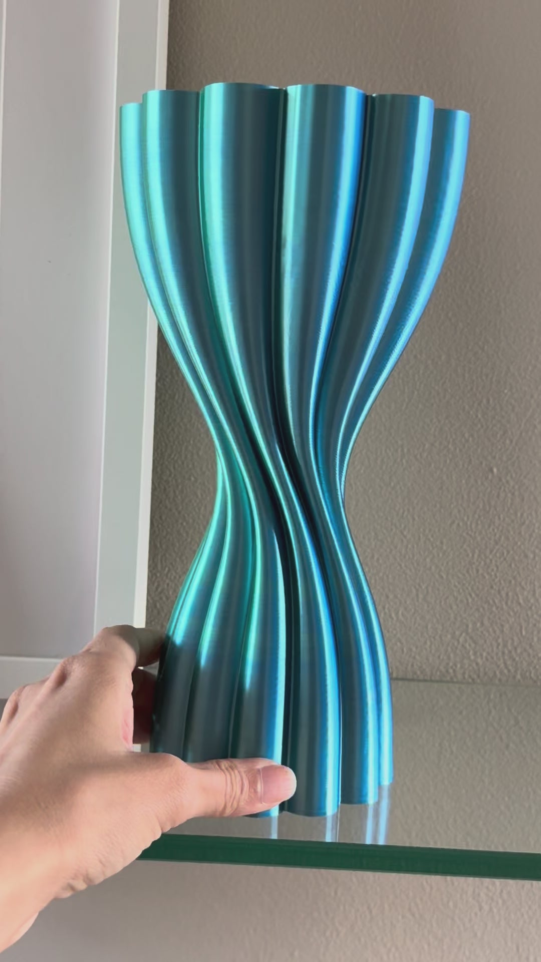 Metallic Lotus Vase